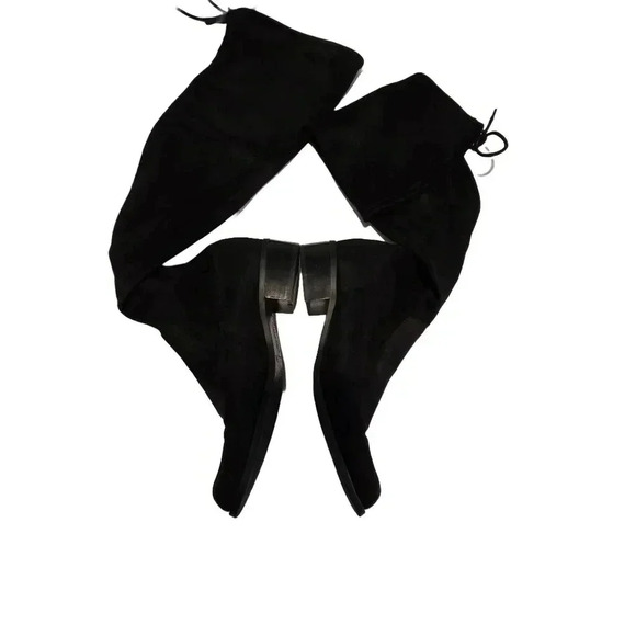 Charles David Black Velvet Knee-High Boots - Picture 11 of 12